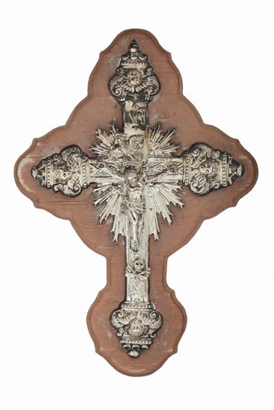 Crocifisso in Argento Sbalzato, XIX-XX Secolo