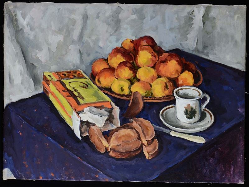 Grigorij Aleksandrovic Sretenskij (1899-1972) Natura morta, anni'50  - Auction Furnishings from the mansions of the Ercole Marelli heirs and other property - Cambi Casa d'Aste