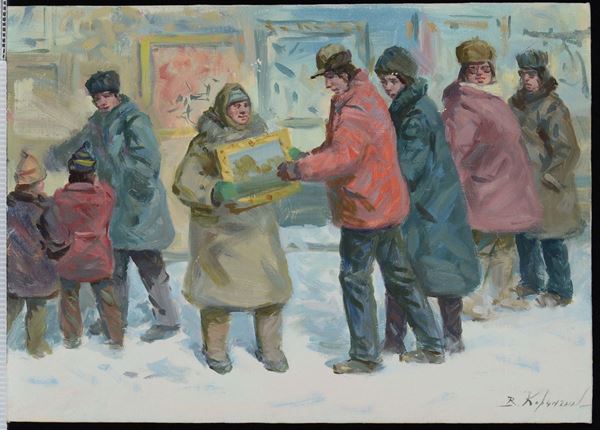 Vladislav Ivanovic Korcagin (1949) Vernissage invernale, anni'90