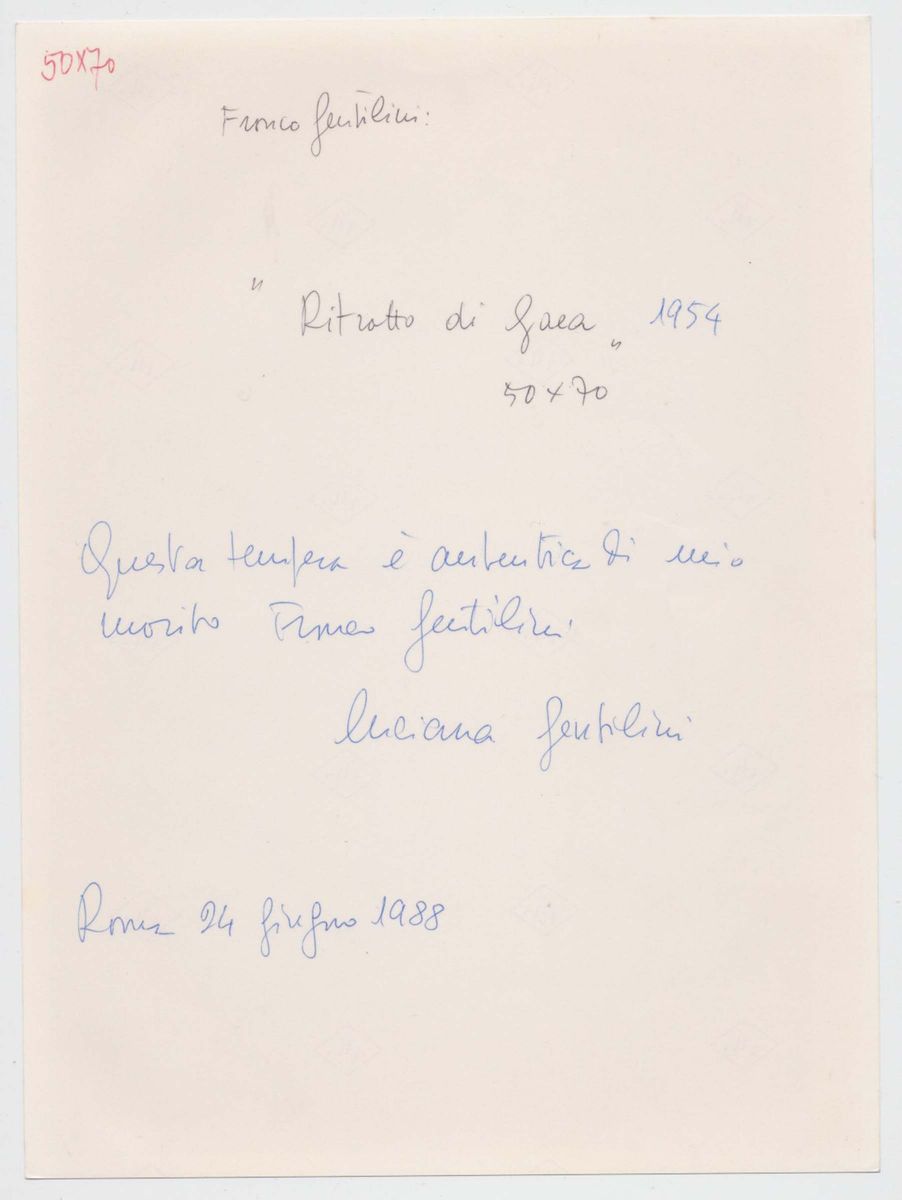 Franco Gentilini (1909-1981)ritratto di Gaea, 1954