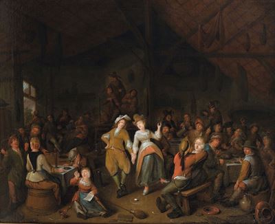 Jan Miense Molenaer (haarlem 1610-1668)scena di Festa