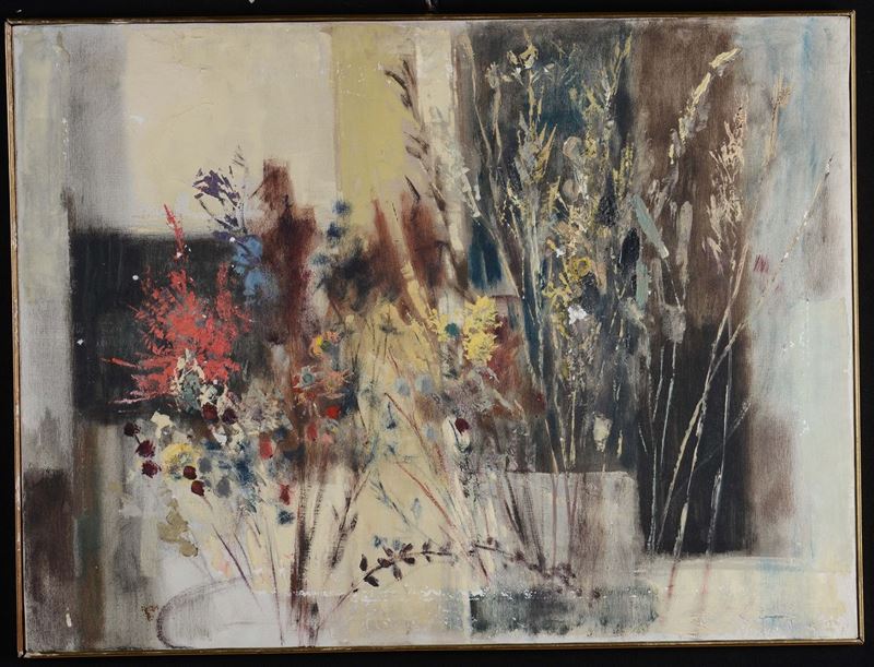 Anonimo del XIX secolo Natura morta con fiori  - Asta Arredi dalle dimore degli eredi Ercole Marelli e altre provenienze - Cambi Casa d'Aste