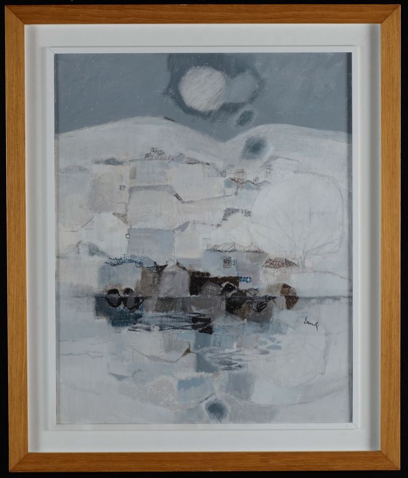 Fernando Eandi (1926) Neve sul Po  - Asta Arredi dalle dimore degli eredi Ercole Marelli e altre provenienze - Cambi Casa d'Aste