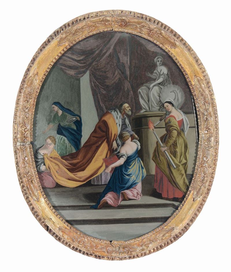 Scuola del XVIII secolo Scena biblica  - Auction Furnishings from the mansions of the Ercole Marelli heirs and other property - Cambi Casa d'Aste