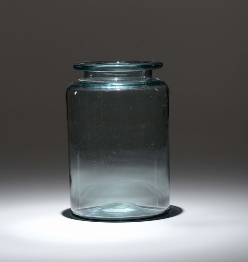 Albarello in vetro, XIX secolo  - Asta Arredi dalle dimore degli eredi Ercole Marelli e altre provenienze - Cambi Casa d'Aste