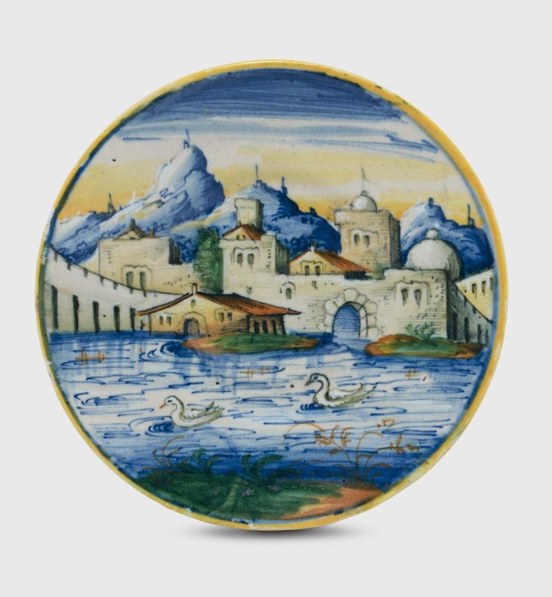 Piatto Venezia, seconda metà del XVI secolo  - Asta Maioliche e Porcellane da Collezione - Cambi Casa d'Aste