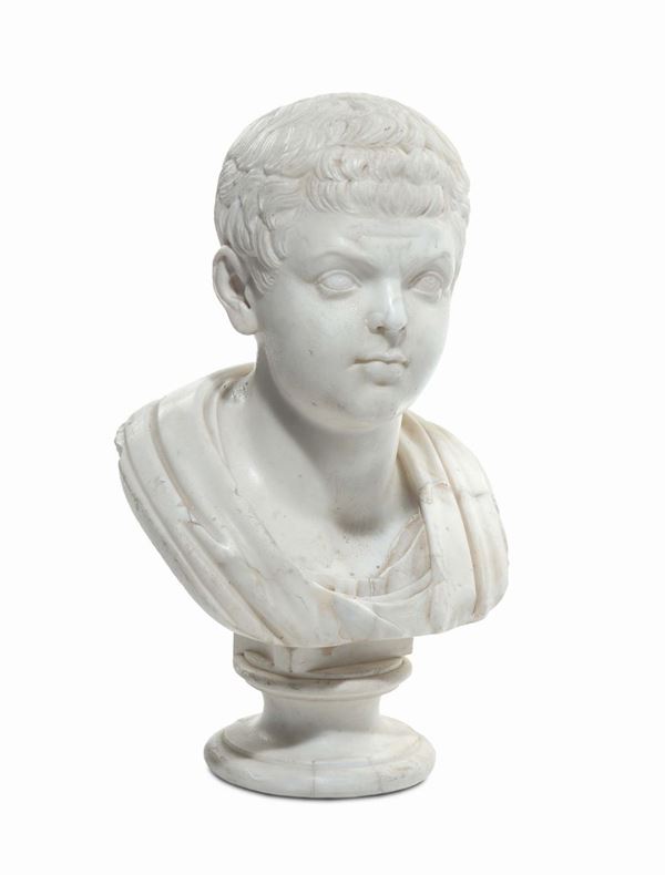 Busto di giovinetto “all’antica”, scultore neoclassico del XIX secolo