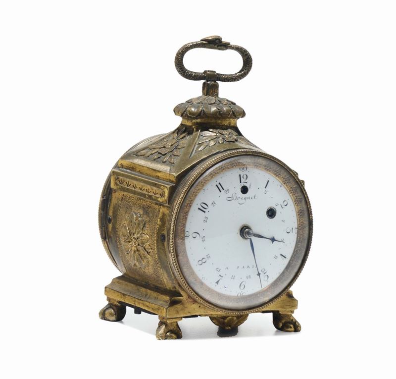 Piccola marescialla Rospetta in bronzo dorato, Breguet a Paris, fine XVIII secolo  - Auction Furnishings from the mansions of the Ercole Marelli heirs and other property - Cambi Casa d'Aste