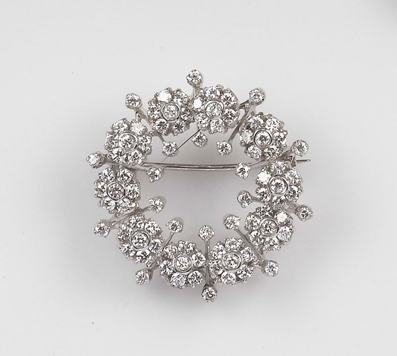 A diamond brooch  - Auction Fine Jewels - Cambi Casa d'Aste