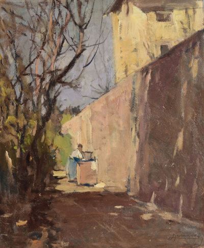Ludovico Tommasi (livorno 1866 - Firenze 1941)lavandaie