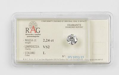 Diamante Taglio Rotondo a Brillante di Ct 2,24
