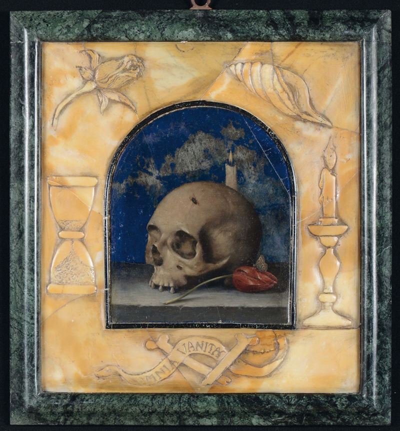Scuola Tedesca del XVII secolo Memento mori  - Asta Fine Art Selection - Cambi Casa d'Aste