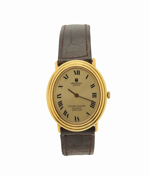 UNIVERSAL GENEVE,Golden Shadow Automatic Ultra Slim,orologio da polso, in oro giallo 18K, carica automatica, cassa No.3429883.  Realizzato nel 1980.