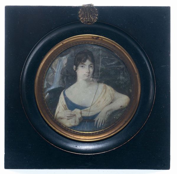Anonimo del XIX secolo Figura femminile con cascata