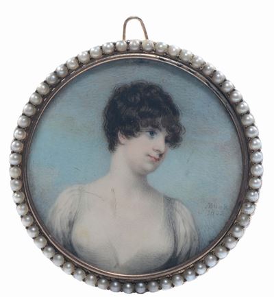 Adam Buck (1759-1833)miniatura con Figura Femminile