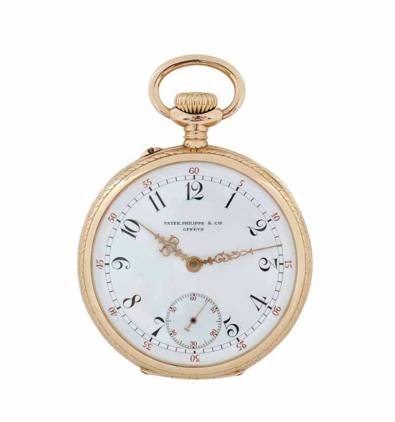 PATEK PHILIPPE, orologio da tasca, in oro rosa 18K, movimento No. 123005, cassa No.233990. Realizzato circa nel 1900.  - Asta Orologi da Polso e da Tasca - Cambi Casa d'Aste