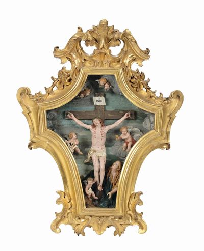 Giovanni Francesco Pieri (attribuita A) Crocifissione Cere Policrome Circa 1730-1750