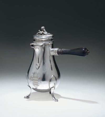 Caffettiera in Argento Sbalzato Fuso e Cesellato, Napoli 1793