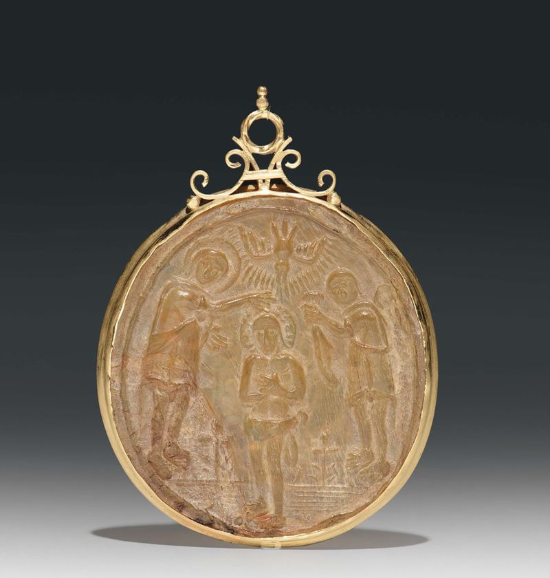 Pendente ovale in cera monocroma. Italia XVI - XVII secolo  - Auction Fine Art Selection - Cambi Casa d'Aste