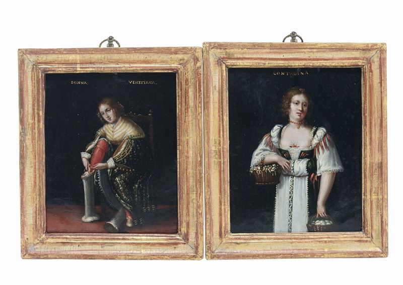 Gerolamo Forabosco (Padova 1605-1679) Donna Venetiana Contadina  - Asta Fine Art Selection - Cambi Casa d'Aste