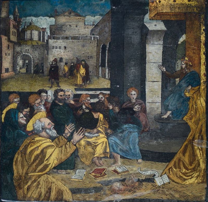 Scuola Veneta del XVI-XVII secolo Predica di Gesù  - Asta Fine Art Selection - Cambi Casa d'Aste