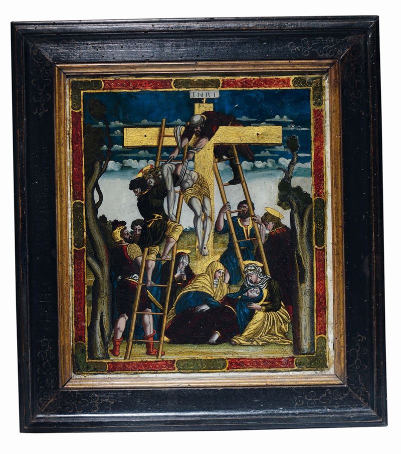 Scuola Veneta del XVI secolo Deposizione di Cristo  - Asta Fine Art Selection - Cambi Casa d'Aste