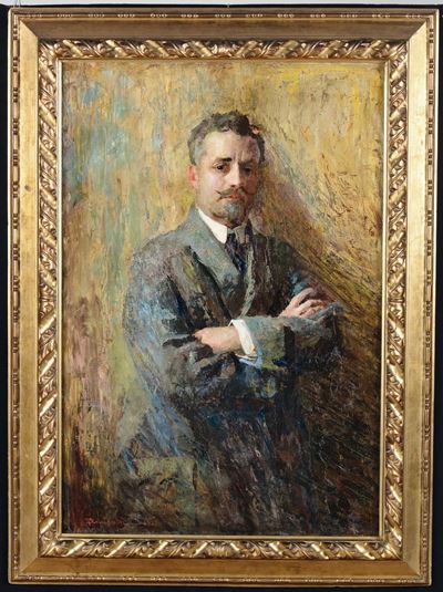 Giuseppe Amisani (1881-1941)ritratto di Gentiluomo, 1915 Ritratto di Gentildonna, 1915