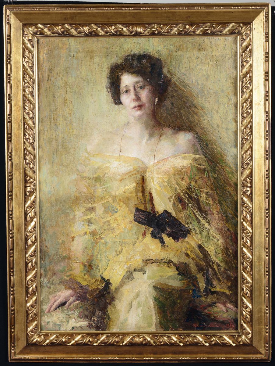 Giuseppe Amisani (1881-1941)ritratto di Gentiluomo, 1915 Ritratto di Gentildonna, 1915