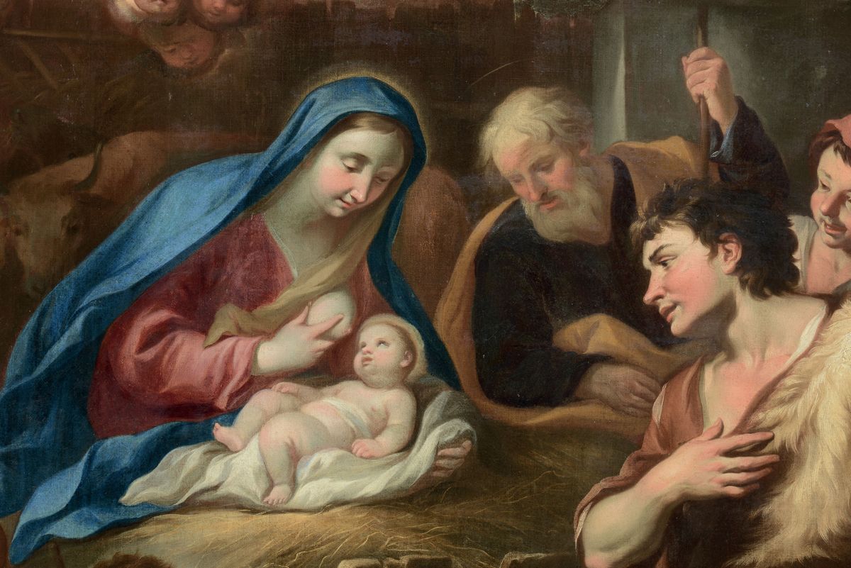 Scuola Napoletana della Fine del XVII Secolonatività con i Pastori
