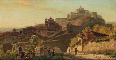 Ferrari Giovanni Battista (brescia 1829 - Milano 1906)paesaggio