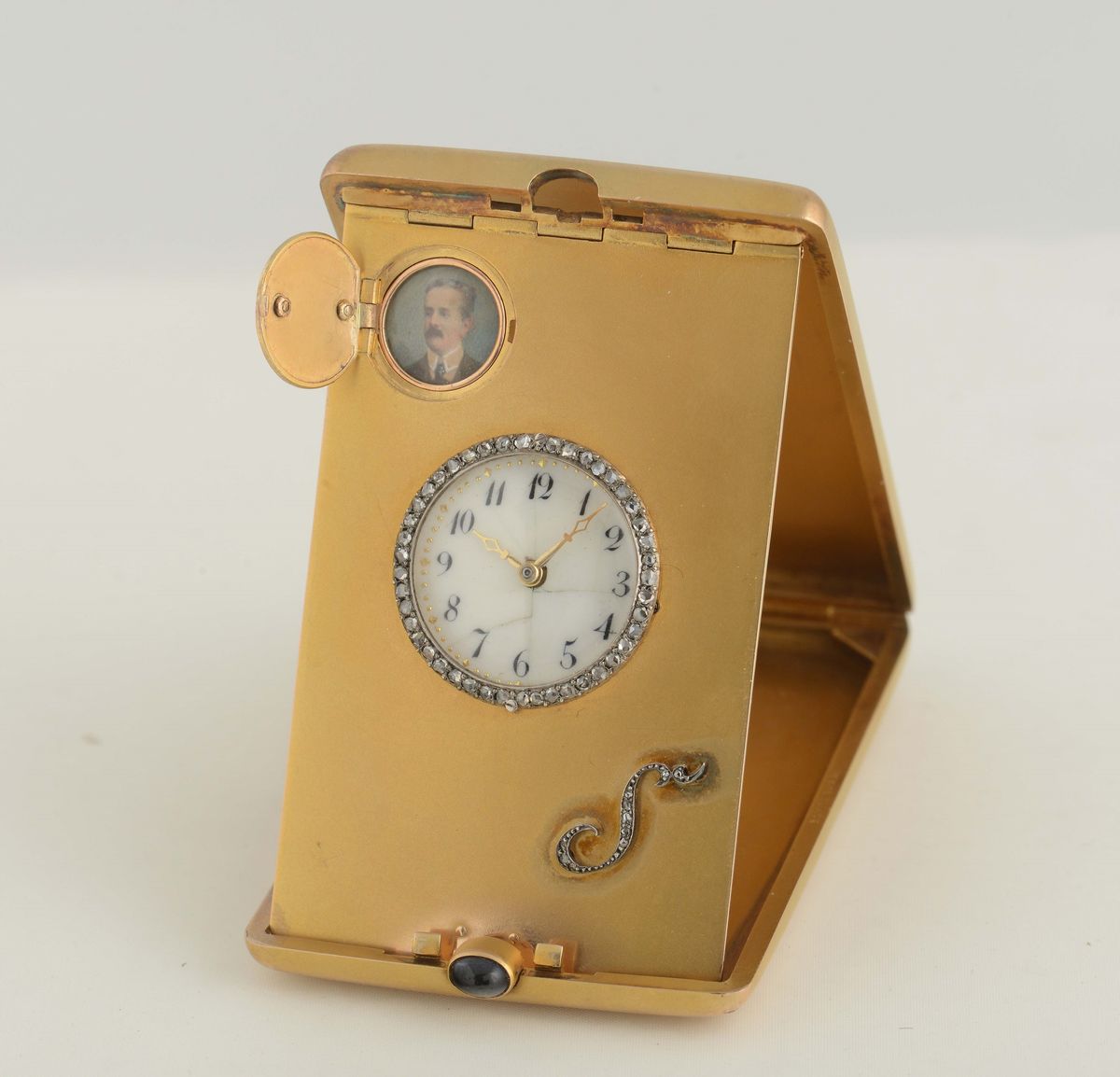 Somme' Breslau, Orologio in Oro e Diamanti da Boudoir.