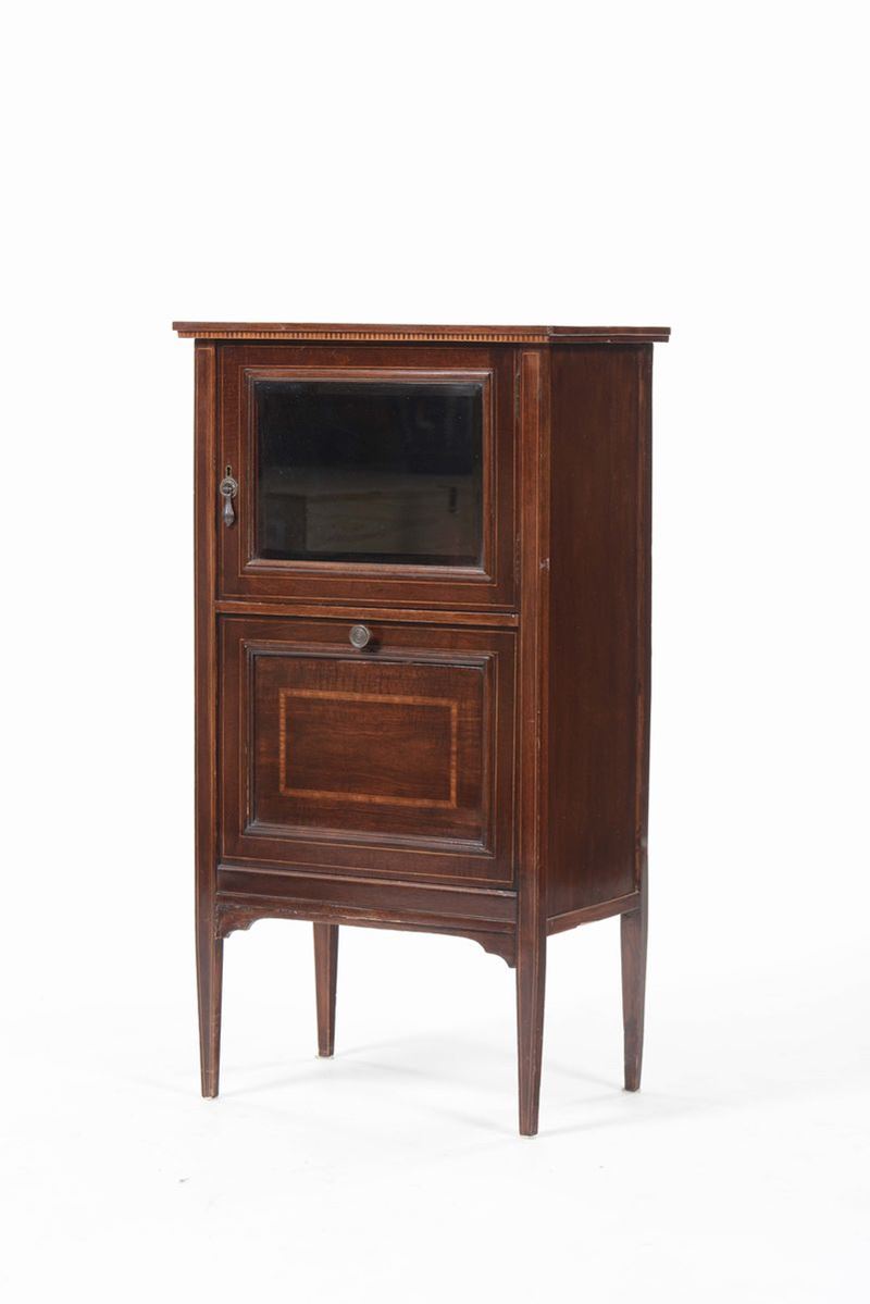Vetrinetta ad un’anta ed uno sportello, XX secolo  - Auction Furnishings from the mansions of the Ercole Marelli heirs and other property - Cambi Casa d'Aste