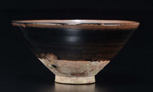 A dark brown and black hare's fur Jian bowl, China, Song Dynasty (960-1279)