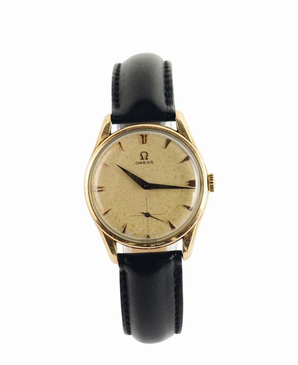 OMEGA, movimento No.16172738, orologio da polso, placcato oro. Realizzato nel 1958.