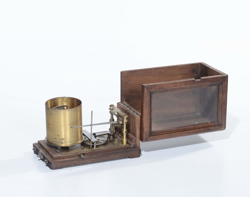 Barografo in cassetta lignea  - Auction Furnishings from the mansions of the Ercole Marelli heirs and other property - Cambi Casa d'Aste