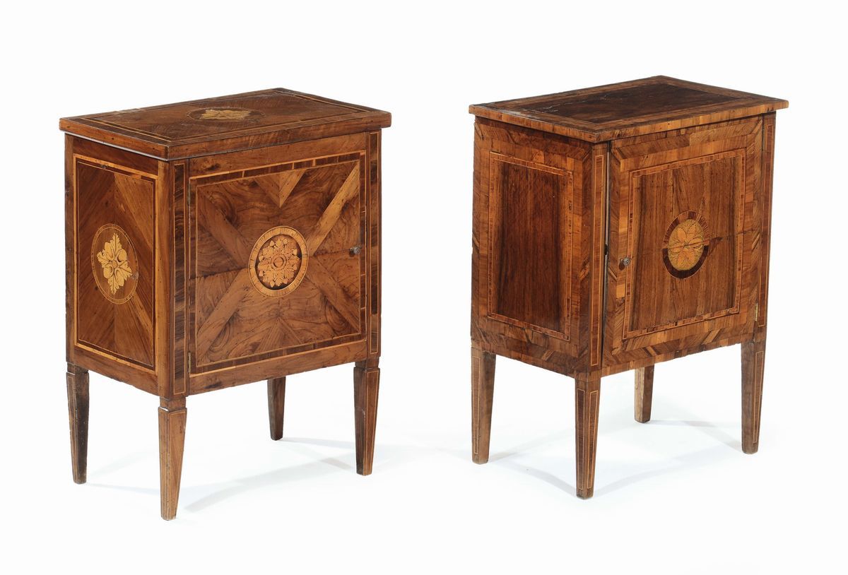 Camera da Letto in Stile Luigi XVI in Legno Lastronato ed Intarsiato, XX Secolo