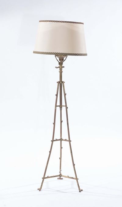 Lampada in Ottone Dorato, XX Secolo