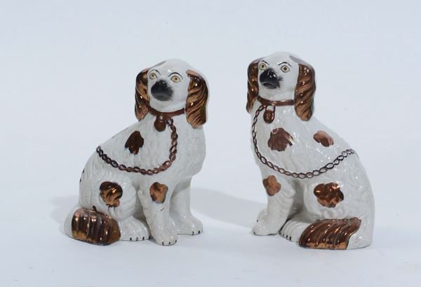Coppia di cani in ceramica, Inghilterra XX secolo