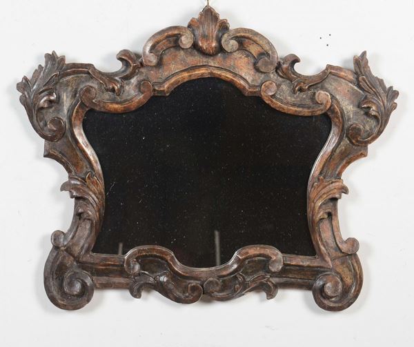 Specchierina in legno intagliato e dorato, XX secolo