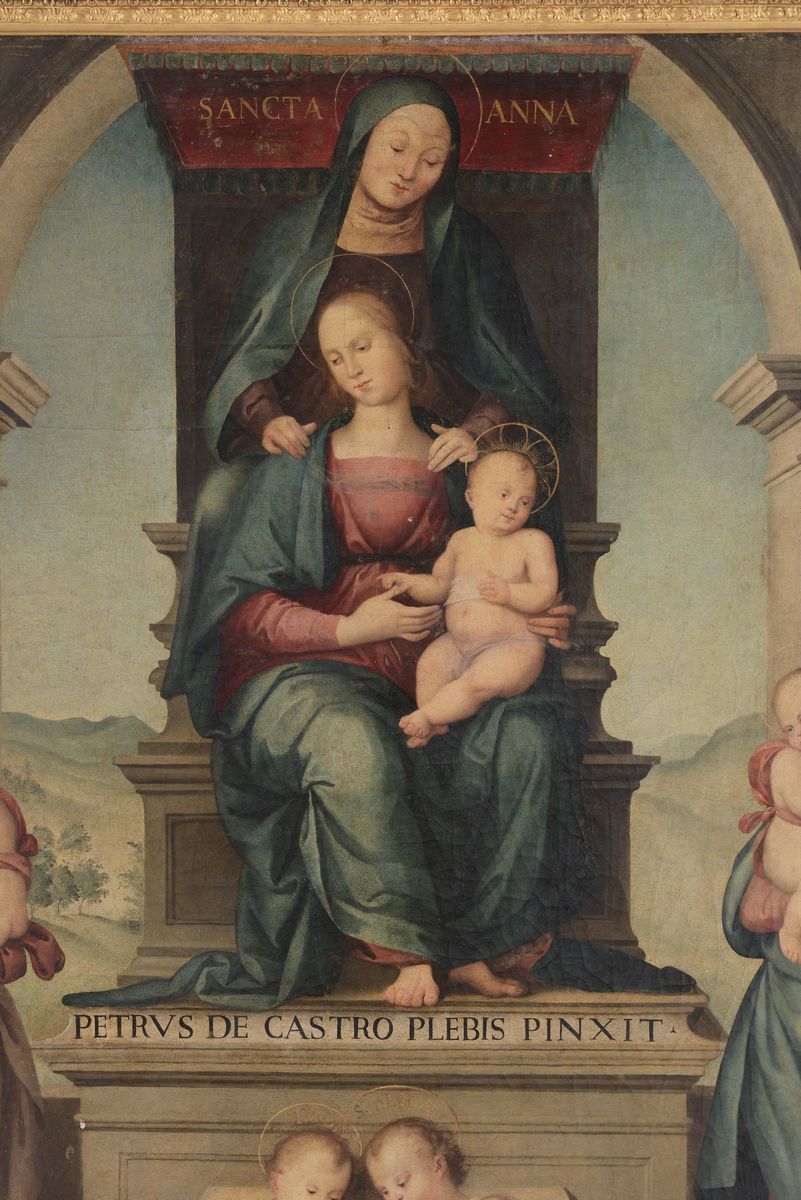 Scuola Italiana del XIX Secolo, Copia da Pietro Vannucci Detto il Peruginomadonna con Bambino in ...