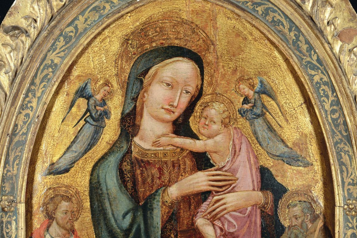 Parri di Spinello (1387 Circa - 1453), Attribuito Amadonna con Bambino e Santi