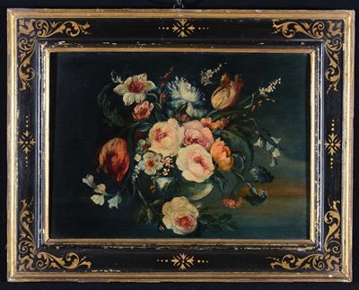 Anonimo del XX Secolocoppia di Dipinti con Fiori