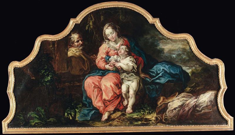 Giuseppe Antonio Pianca (Agnona 1703 - Milano 1760) Sacra Famiglia  - Auction Furnishings from the mansions of the Ercole Marelli heirs and other property - Cambi Casa d'Aste