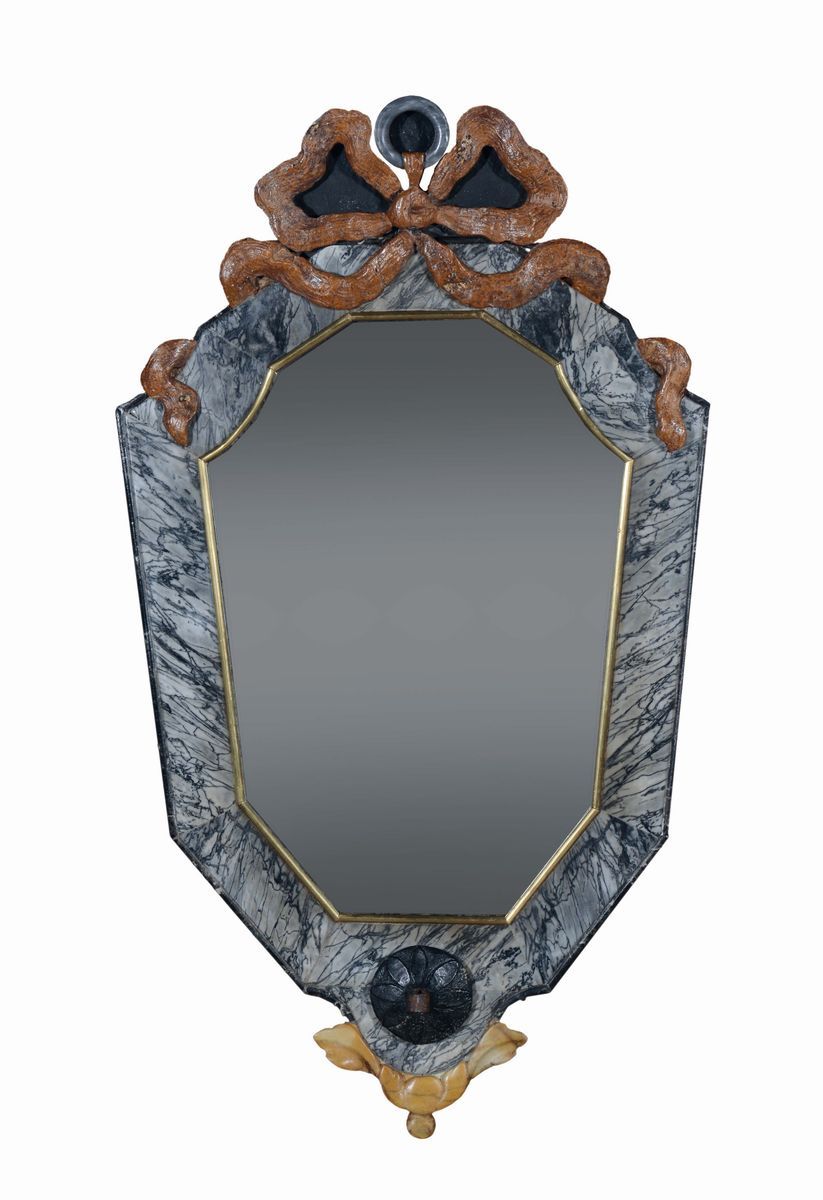 Coppia di Specchiere in Marmi Policromi, XIX Secolo