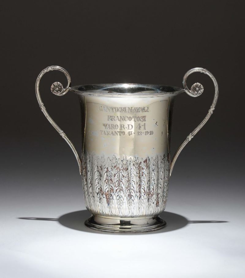Glassette in argento, prima metà XX secolo  - Asta Arredi dalle dimore degli eredi Ercole Marelli e altre provenienze - Cambi Casa d'Aste