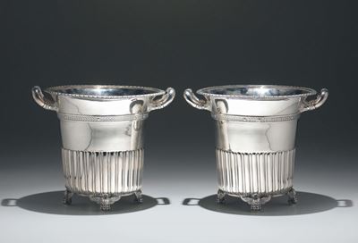 Coppia di Rinfrescatoi in Argento, San Pietroburgo 1816, Argentiere Aleksandr Ilbich Yashinov (17...