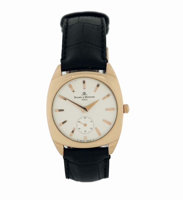 Baume&Mercier, Geneve, 18K pink gold, self-winding wristwatch with an 18K pink gold buckle, case No.2810299, Ref. MV045178, No 21/70-SIHH96. Made in a limited edition of 70 pieces in 1996.