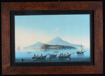 Anonimo del XX Secolonapoli da Mergellina Veduta di Procida e Ischia