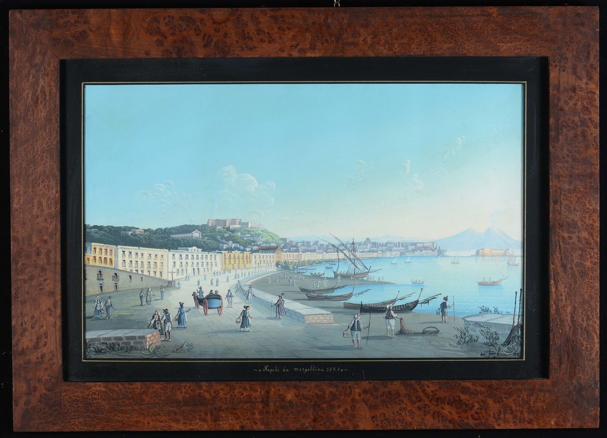 Anonimo del XX Secolonapoli da Mergellina Veduta di Procida e Ischia