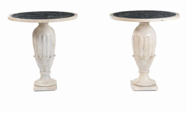 Coppia di tavoli in marmo, XIX-XX secolo